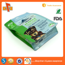 Eco gusset lateral stand up ziplock seco perro bolsa de alimentos de embalaje 1kg 2kg 3kg